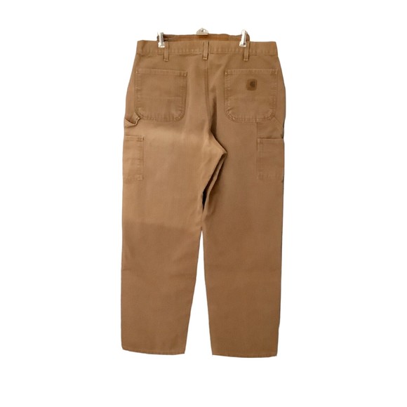 Carhartt B11 BRN Brown Dungaree Fit Mens Carpenter Utility Work Pants Size 38X34 - Picture 2 of 12